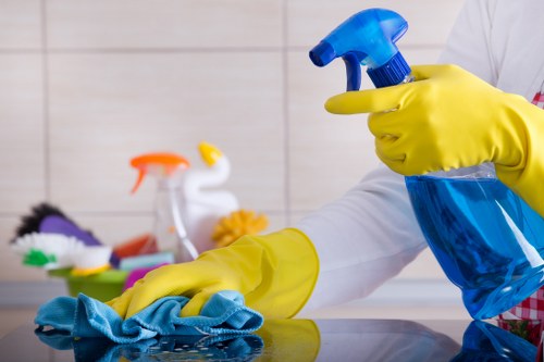 Local cleaners preparing a Brentford TW8 property for inspection