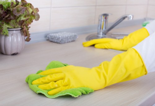 Spot cleaning a fabric sofa after a drink spill