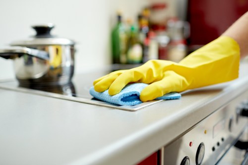 Close-up of a cleaned hard floor showing improved shine and finish