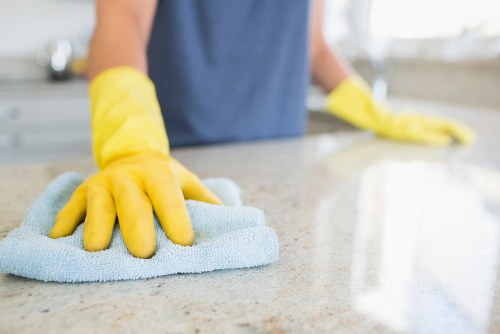 Manager checking a carpet cleaning complaint with service notes